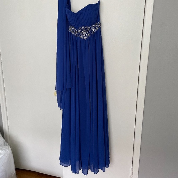 Fiesta Fashion -A-Line Royal Blue Formal Dress -XS - Picture 9 of 10